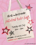 28th August - Painted tote bag, Esquires